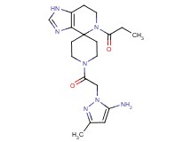 3-methyl-1-[2-oxo-2-(5-propionyl-1,5,6,7-tetrahydro-1'H-spiro[imidazo[4,5-c]pyridine-4,4'-piperidin]-1'-yl)ethyl]-1H-pyrazol-5-amine