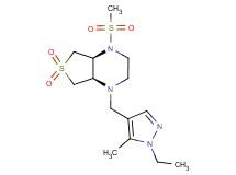 (4aS*,7aR*)-1-[(1-ethyl-5-methyl-1H-pyrazol-4-yl)methyl]-4-(methylsulfonyl)octahydrothieno[3,4-b]pyrazine 6,6-dioxide