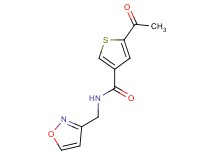 5-acetyl-N-(isoxazol-3-ylmethyl)thiophene-3-carboxamide