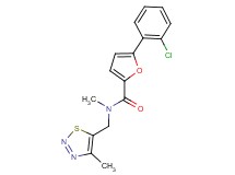 5-(2-chlorophenyl)-N-methyl-N-[(4-methyl-1,2,3-thiadiazol-5-yl)methyl]-2-furamide