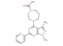 4-(4-acetyl-1,4-diazepan-1-yl)-1,3-dimethyl-6-pyridin-2-yl-1H-pyrazolo[3,4-d]pyrimidine