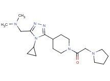({4-cyclopropyl-5-[1-(pyrrolidin-1-ylacetyl)piperidin-4-yl]-4H-1,2,4-triazol-3-yl}methyl)dimethylamine