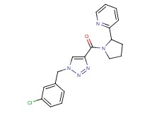 2-(1-{[1-(3-chlorobenzyl)-1H-1,2,3-triazol-4-yl]carbonyl}-2-pyrrolidinyl)pyridine