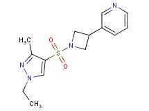 3-{1-[(1-ethyl-3-methyl-1H-pyrazol-4-yl)sulfonyl]-3-azetidinyl}pyridine