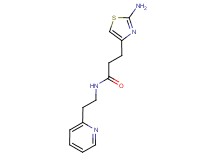3-(2-amino-1,3-thiazol-4-yl)-N-(2-pyridin-2-ylethyl)propanamide