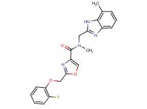 2-[(2-fluorophenoxy)methyl]-N-methyl-N-[(7-methyl-1H-benzimidazol-2-yl)methyl]-1,3-oxazole-4-carboxamide