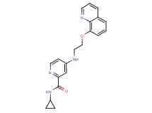 N-cyclopropyl-4-{[2-(8-quinolinyloxy)ethyl]amino}-2-pyridinecarboxamide