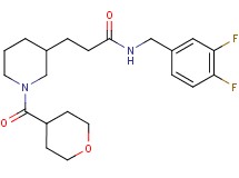N-(3,4-difluorobenzyl)-3-[1-(tetrahydro-2H-pyran-4-ylcarbonyl)-3-piperidinyl]propanamide