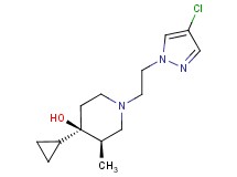(3R*,4R*)-1-[2-(4-chloro-1H-pyrazol-1-yl)ethyl]-4-cyclopropyl-3-methylpiperidin-4-ol
