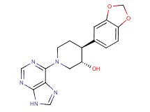 (3S*,4S*)-4-(1,3-benzodioxol-5-yl)-1-(9H-purin-6-yl)piperidin-3-ol