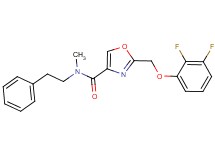 2-[(2,3-difluorophenoxy)methyl]-N-methyl-N-(2-phenylethyl)-1,3-oxazole-4-carboxamide