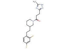 3-[2-(2,4-difluorophenyl)ethyl]-1-[3-(5-methyl-1H-1,2,4-triazol-3-yl)propanoyl]piperidine