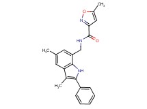 N-[(3,5-dimethyl-2-phenyl-1H-indol-7-yl)methyl]-5-methylisoxazole-3-carboxamide