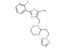 1-{[2-(2-chlorophenyl)-5-methyl-1,3-oxazol-4-yl]methyl}-2-[2-(1H-pyrazol-1-yl)ethyl]piperidine