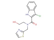 3-chloro-N-(2-hydroxyethyl)-N-(1,3-thiazol-2-ylmethyl)-1H-indole-2-carboxamide