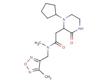 2-(1-cyclopentyl-3-oxo-2-piperazinyl)-N-methyl-N-[(4-methyl-1,2,5-oxadiazol-3-yl)methyl]acetamide trifluoroacetate