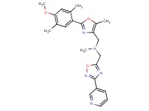 1-[2-(4-methoxy-2,5-dimethylphenyl)-5-methyl-1,3-oxazol-4-yl]-N-methyl-N-{[3-(3-pyridinyl)-1,2,4-oxadiazol-5-yl]methyl}methanamine