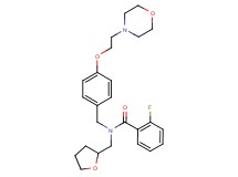 2-fluoro-N-{4-[2-(4-morpholinyl)ethoxy]benzyl}-N-(tetrahydro-2-furanylmethyl)benzamide
