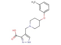4-{[4-(3-methylphenoxy)piperidin-1-yl]methyl}-1H-pyrazole-3-carboxylic acid