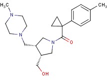 {(3R*,4R*)-1-{[1-(4-methylphenyl)cyclopropyl]carbonyl}-4-[(4-methylpiperazin-1-yl)methyl]pyrrolidin-3-yl}methanol