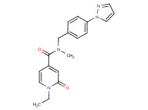 1-ethyl-N-methyl-2-oxo-N-[4-(1H-pyrazol-1-yl)benzyl]-1,2-dihydro-4-pyridinecarboxamide