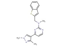 N-(1-benzothien-2-ylmethyl)-4-(1,3-dimethyl-1H-pyrazol-4-yl)-N-methylpyrimidin-2-amine