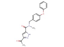 3-acetyl-N-methyl-N-(4-phenoxybenzyl)-1H-pyrazole-5-carboxamide