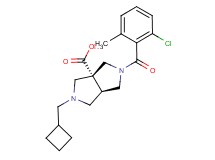 (3aR*,6aR*)-2-(2-chloro-6-methylbenzoyl)-5-(cyclobutylmethyl)hexahydropyrrolo[3,4-c]pyrrole-3a(1H)-carboxylic acid