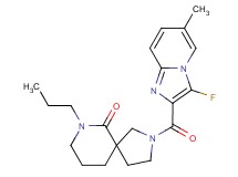 2-[(3-fluoro-6-methylimidazo[1,2-a]pyridin-2-yl)carbonyl]-7-propyl-2,7-diazaspiro[4.5]decan-6-one