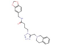 N-(1,3-benzodioxol-5-ylmethyl)-4-[5-(3,4-dihydro-2(1H)-isoquinolinylmethyl)-1H-tetrazol-1-yl]butanamide