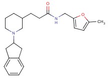 3-[1-(2,3-dihydro-1H-inden-2-yl)-3-piperidinyl]-N-[(5-methyl-2-furyl)methyl]propanamide