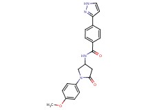 N-[1-(4-methoxyphenyl)-5-oxo-3-pyrrolidinyl]-4-(1H-pyrazol-3-yl)benzamide