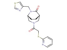 (1S*,5R*)-3-[(pyridin-2-ylthio)acetyl]-6-(1,3-thiazol-4-ylmethyl)-3,6-diazabicyclo[3.2.2]nonan-7-one