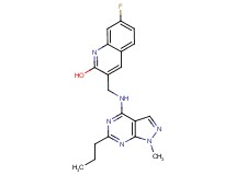 7-fluoro-3-{[(1-methyl-6-propyl-1H-pyrazolo[3,4-d]pyrimidin-4-yl)amino]methyl}-2-quinolinol