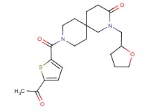 9-[(5-acetyl-2-thienyl)carbonyl]-2-(tetrahydrofuran-2-ylmethyl)-2,9-diazaspiro[5.5]undecan-3-one