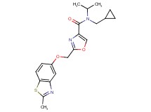 N-(cyclopropylmethyl)-N-isopropyl-2-{[(2-methyl-1,3-benzothiazol-5-yl)oxy]methyl}-1,3-oxazole-4-carboxamide