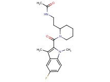 N-(2-{1-[(5-fluoro-1,3-dimethyl-1H-indol-2-yl)carbonyl]-2-piperidinyl}ethyl)acetamide