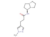 3-(1-methyl-1H-pyrazol-4-yl)-N-[(1S*,3aS*,6aS*)-octahydropentalen-1-yl]propanamide
