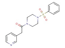 1-(phenylsulfonyl)-4-(3-pyridinylacetyl)piperazine
