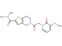 5-[(3-methoxy-2-oxopyridin-1(2H)-yl)acetyl]-N,N-dimethyl-4,5,6,7-tetrahydrothieno[3,2-c]pyridine-2-carboxamide