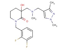 1-(2,3-difluorobenzyl)-3-{[[(1,3-dimethyl-1H-pyrazol-4-yl)methyl](methyl)amino]methyl}-3-hydroxy-2-piperidinone