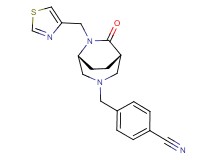 4-{[(1S*,5R*)-7-oxo-6-(1,3-thiazol-4-ylmethyl)-3,6-diazabicyclo[3.2.2]non-3-yl]methyl}benzonitrile