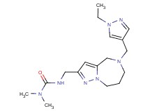 N'-({5-[(1-ethyl-1H-pyrazol-4-yl)methyl]-5,6,7,8-tetrahydro-4H-pyrazolo[1,5-a][1,4]diazepin-2-yl}methyl)-N,N-dimethylurea