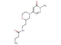 N-{2-[4-(1-methyl-6-oxo-1,6-dihydro-4-pyridazinyl)-2-morpholinyl]ethyl}butanamide