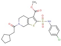 methyl 2-{[(4-chlorophenyl)amino]sulfonyl}-6-(cyclopentylacetyl)-4,5,6,7-tetrahydrothieno[2,3-c]pyridine-3-carboxylate