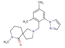 2-[2,4-dimethyl-6-(1H-pyrazol-1-yl)benzyl]-7-methyl-2,7-diazaspiro[4.5]decan-6-one