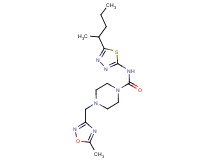 N-[5-(1-methylbutyl)-1,3,4-thiadiazol-2-yl]-4-[(5-methyl-1,2,4-oxadiazol-3-yl)methyl]piperazine-1-carboxamide