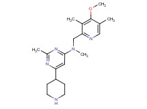 N-[(4-methoxy-3,5-dimethylpyridin-2-yl)methyl]-N,2-dimethyl-6-piperidin-4-ylpyrimidin-4-amine