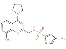 4-methyl-N-{[8-methyl-4-(1-pyrrolidinyl)-2-quinazolinyl]methyl}-2-thiophenesulfonamide