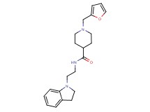 N-[2-(2,3-dihydro-1H-indol-1-yl)ethyl]-1-(2-furylmethyl)-4-piperidinecarboxamide